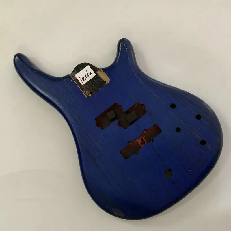 FB062 Solid ASH Unfinished PJB Bass Body Прозрачный синий цвет для замены активного электрического