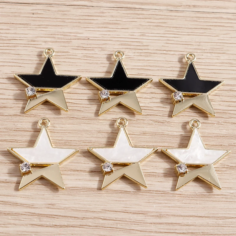 5pcs 21x22mm Cute Enamel Star Charms Pendants for Jewelry Making DIY Drop Earrings Necklace Handmade Bracelets Craft Accessories
5pcs 21x22mm Cute Enamel Star Charms Pendants for Jewelry Making DIY Drop Earrings Necklace Handmade Bracelets Craft Accessories