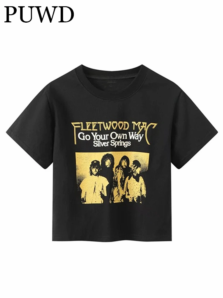 Повседневная Женская футболка PUWD из мягкого хлопка с коротким рукавом 2022 Летняя мода Женская с круглым вырезом черная свободная футболка с рисунком топы для девочек
Повседневная Женская футболка PUWD из мягкого хлопка с коротким рукавом 2022 Летняя мода Женская с круглым вырезом черная свободная футболка с рисунком топы для девочек