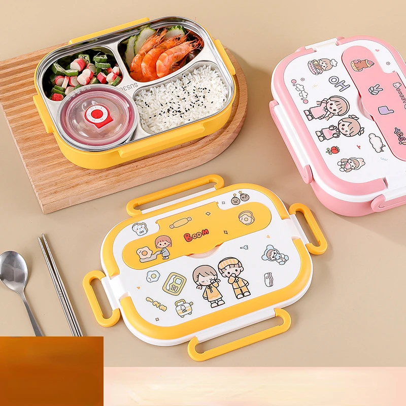 304 Stainless Steel Lunch Box for Girls School Kids Kawaii Picnic Bento Box Microwave Food Box with Storage Containers Soup Bowl
304 Stainless Steel Lunch Box for Girls School Kids Kawaii Picnic Bento Box Microwave Food Box with Storage Containers Soup Bowl