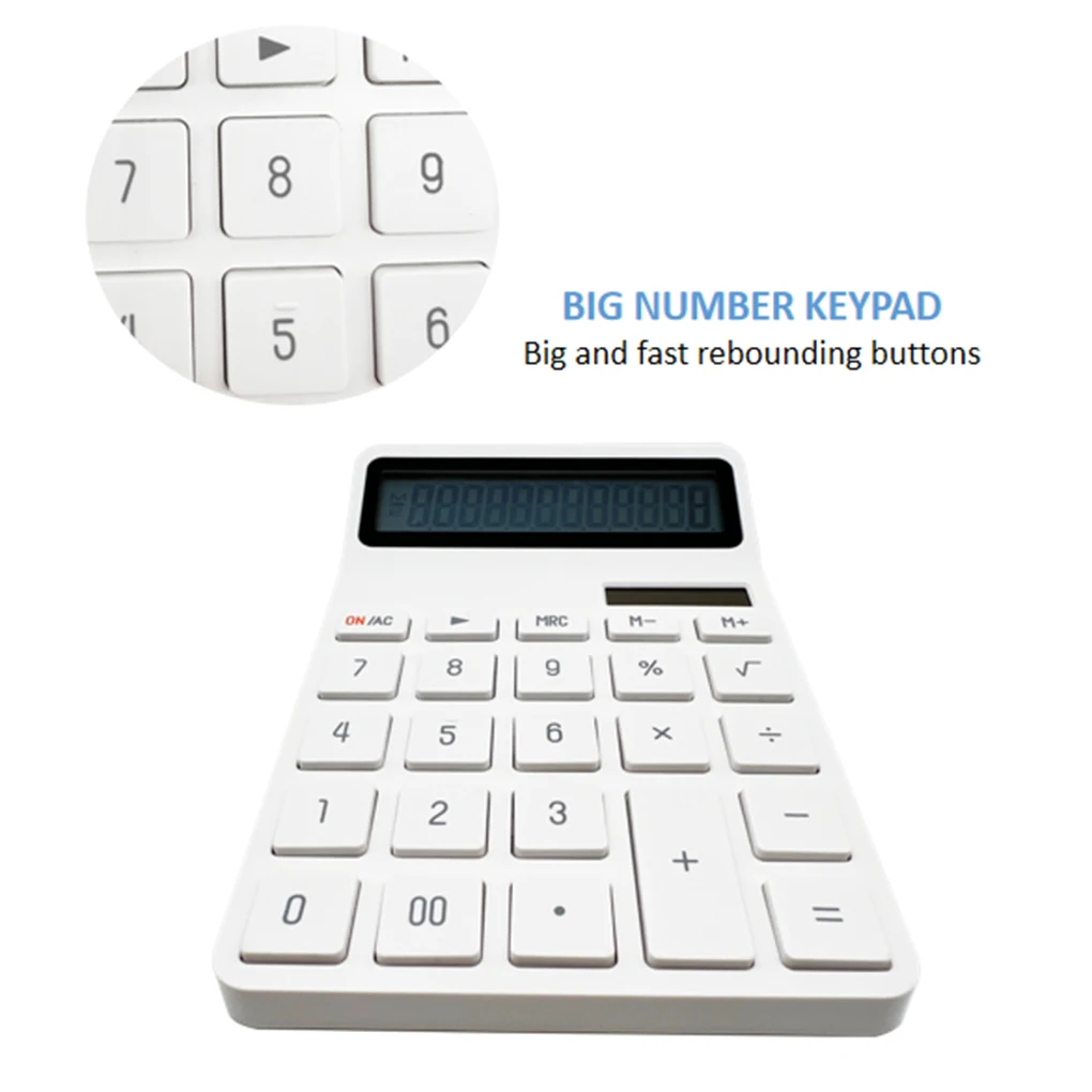 Калькулятор на солнечной батарее с большими кнопками, легкий Настольный калькулятор маленького размера, чувствительный, для дома и офиса 
Калькулятор на солнечной батарее с большими кнопками, легкий Настольный калькулятор маленького размера, чувствительный, для дома и офиса
