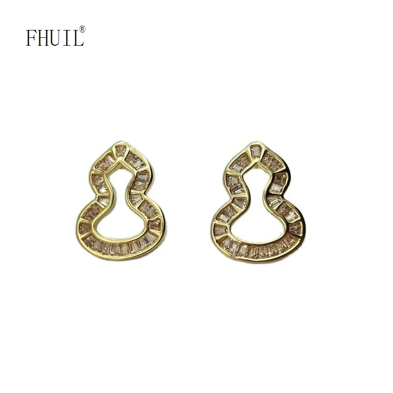 Luxury Zircon Gourd Design Stud Earrings For Women Fine Jewelry 2023 Trending Gold Plated Ear Piercing Party Wedding Gifts
Luxury Zircon Gourd Design Stud Earrings For Women Fine Jewelry 2023 Trending Gold Plated Ear Piercing Party Wedding Gifts