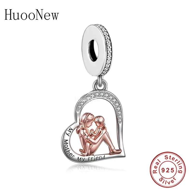 Fit Original Pan Charms Bracelet 925 Sterling Silver Rose Gold Mother Daughter Love Pendant Bead For Making Women Berloque
Fit Original Pan Charms Bracelet 925 Sterling Silver Rose Gold Mother Daughter Love Pendant Bead For Making Women Berloque