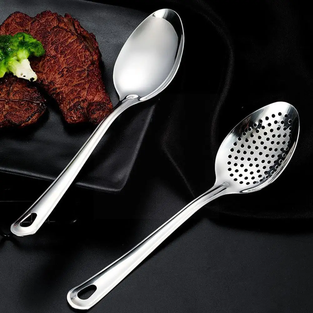 

Stainless Steel Strainer Spoon Kitchen Colander Spoon Spoon Filter Strainer Food ScoopPerforated Skimmer Colander M0E8