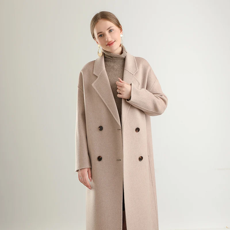23 Autumn And Winter High-end Suit Collar Plaid Reversible Cashmere Coat Women's Long Woolen Double Breasted Wool Overcoat Women
23 Autumn And Winter High-end Suit Collar Plaid Reversible Cashmere Coat Women's Long Woolen Double Breasted Wool Overcoat Women