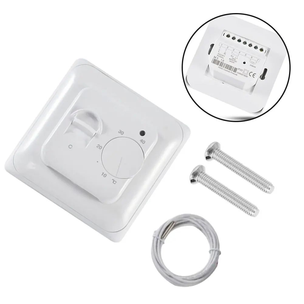 Sensor Cable Thermostat Thermostat UnderFloor White Color 16A Electric Floor Sensor Heating Home Heating System
Sensor Cable Thermostat Thermostat UnderFloor White Color 16A Electric Floor Sensor Heating Home Heating System