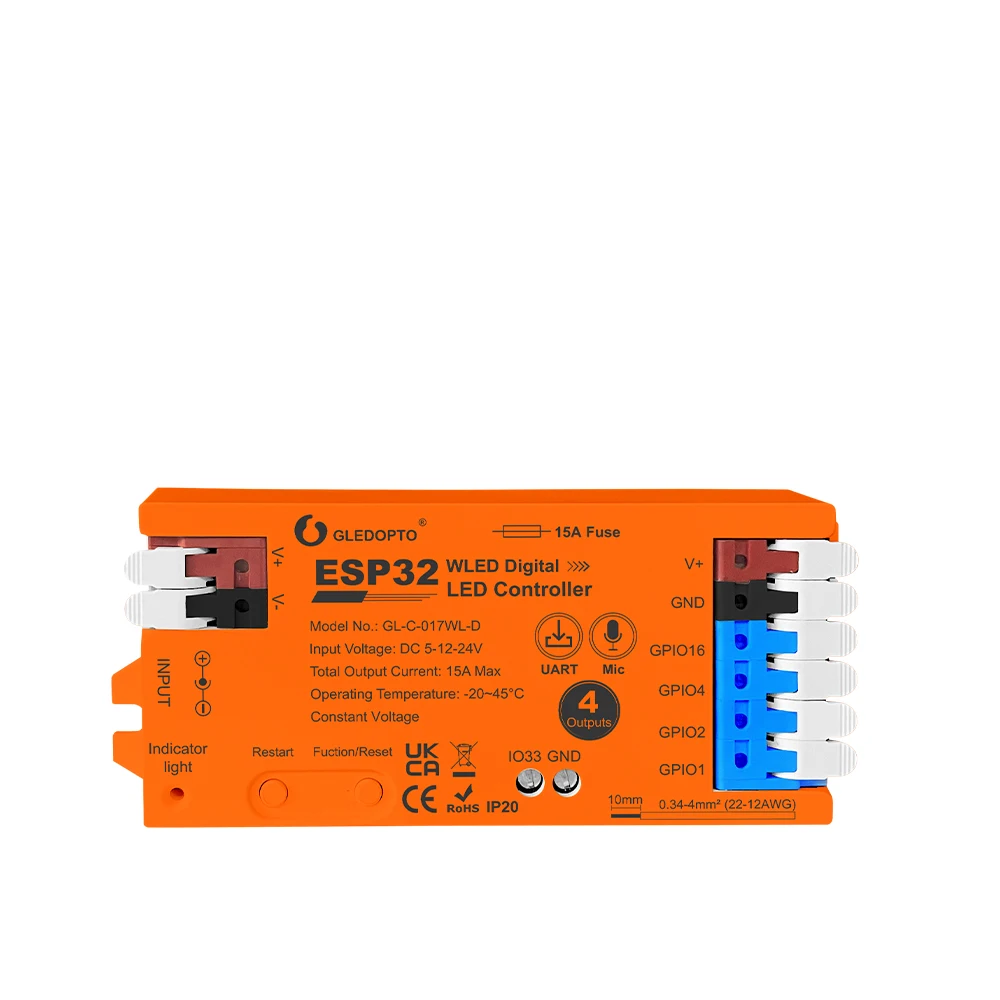 GLEDOPTO GL-C-017WL-D-1PC RGB-контроллер 4 выхода
GLEDOPTO GL-C-017WL-D-1PC RGB-контроллер 4 выхода