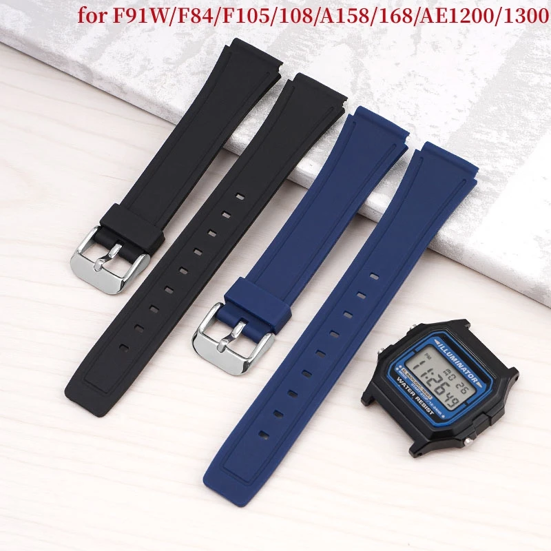 Watch Band for Casio F-91W 18mm Silicone Strap for F-84 F-105 F-108 F-A158 F-168 AE1200 AE1300 Replacement Watchstrap Thin Band
Watch Band for Casio F-91W 18mm Silicone Strap for F-84 F-105 F-108 F-A158 F-168 AE1200 AE1300 Replacement Watchstrap Thin Band