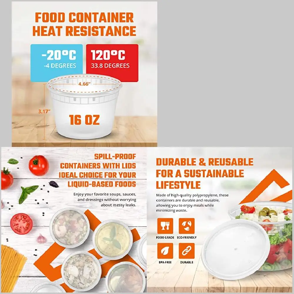 Beautiful 32 oz. BPA-Free, Leak-Proof Soup Containers with Lids - Microwave & Freezer Safe for Perfect Food Storage.
Beautiful 32 oz. BPA-Free, Leak-Proof Soup Containers with Lids - Microwave & Freezer Safe for Perfect Food Storage.