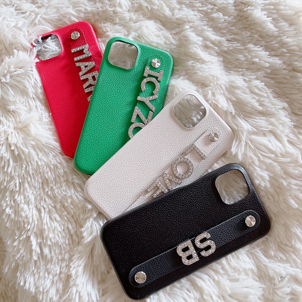 Leather Custom Name Diamonds Charm Letters Strap Phone Case For iPhone14 ProMax 13 12 11 Pro Max Phone Holder Personalized Cover
Leather Custom Name Diamonds Charm Letters Strap Phone Case For iPhone14 ProMax 13 12 11 Pro Max Phone Holder Personalized Cover