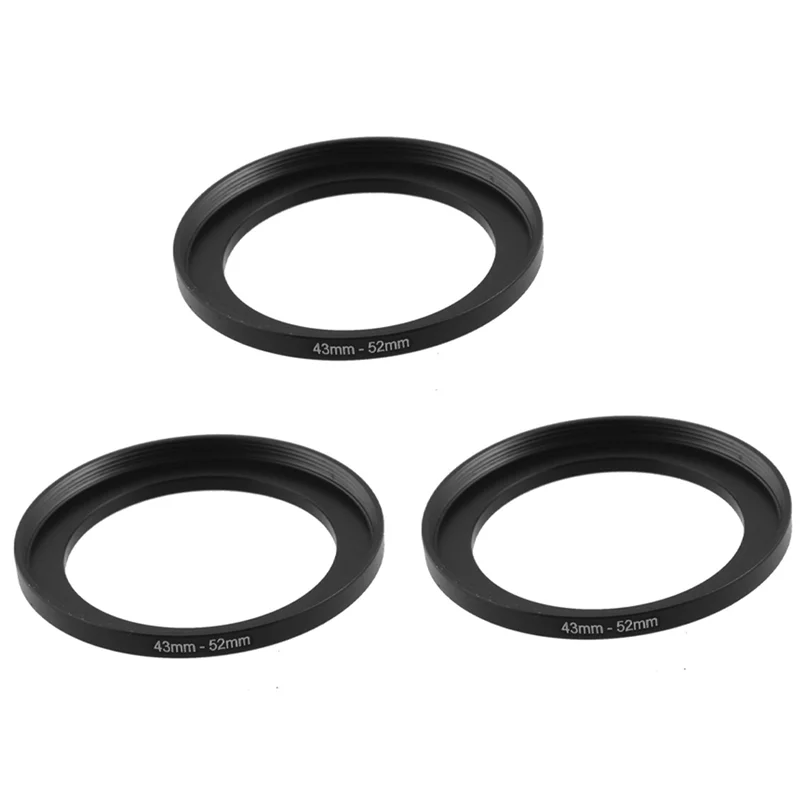 3X Camera Repairing 43mm to 52mm Metal Step Up Filter Ring Adapter 
3X Camera Repairing 43mm to 52mm Metal Step Up Filter Ring Adapter