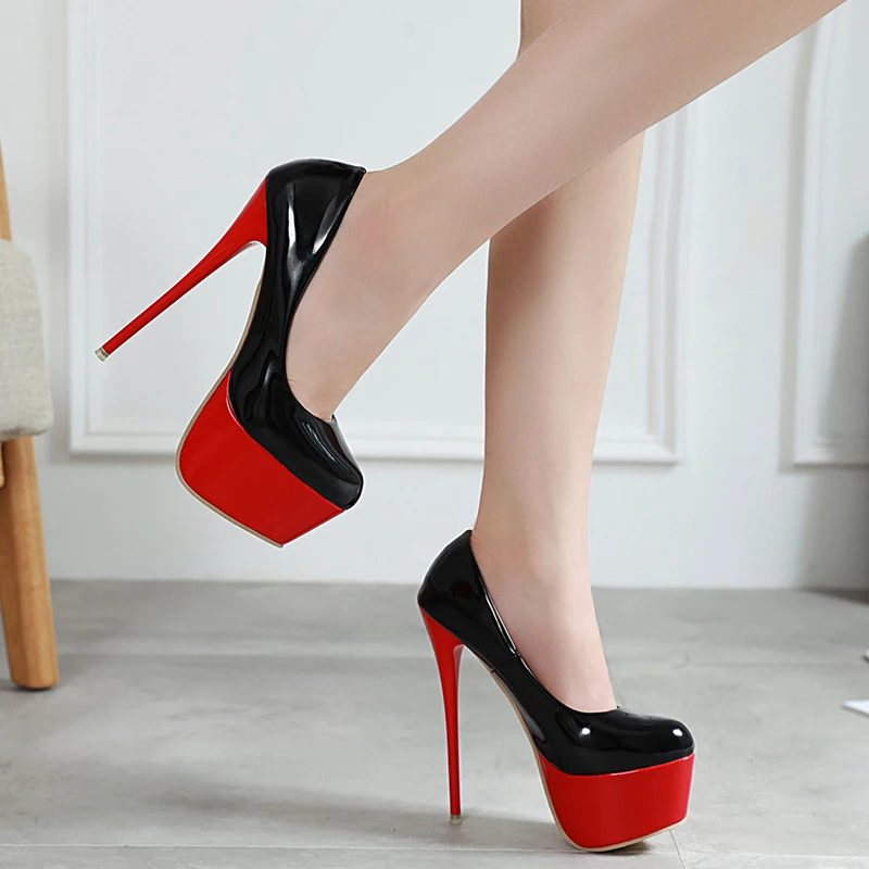 Platform Heels Wedding Shoes Woman Sexy Thin High 16cm Pumps Women Patent Leather Ladies Plus Size Drop Shipping
Platform Heels Wedding Shoes Woman Sexy Thin High 16cm Pumps Women Patent Leather Ladies Plus Size Drop Shipping