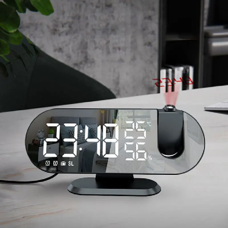 Projection Alarm Clocks Large screen LED digital display Electronic Alarm Clock with Projection FM Radio Time Projector Bedroom
Projection Alarm Clocks Large screen LED digital display Electronic Alarm Clock with Projection FM Radio Time Projector Bedroom