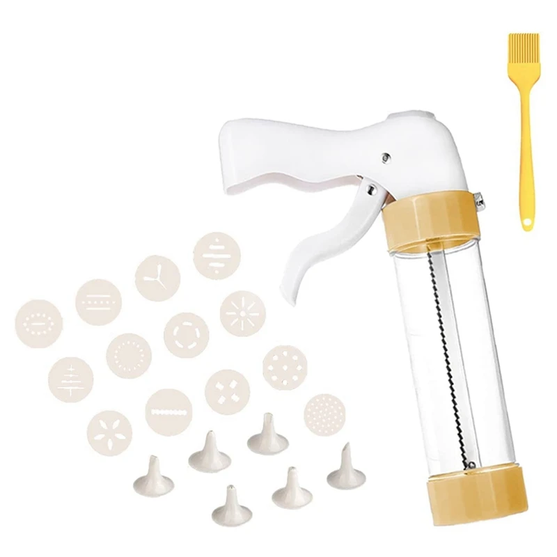 Cake Press, Set, With 13 Cake Pans And 6 Nozzles, Spritz Cake Maker, Professional Cake Maker, With Comfortable Handle
Cake Press, Set, With 13 Cake Pans And 6 Nozzles, Spritz Cake Maker, Professional Cake Maker, With Comfortable Handle