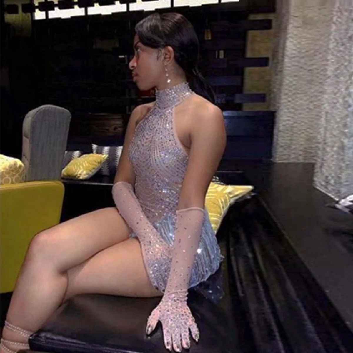 Silver Gold Shinning Rhinestones Women Sexy Tassel Bar Singer Bodycon Bodysuits Performance Costume Latin Dancer Stage Wear
Silver Gold Shinning Rhinestones Women Sexy Tassel Bar Singer Bodycon Bodysuits Performance Costume Latin Dancer Stage Wear