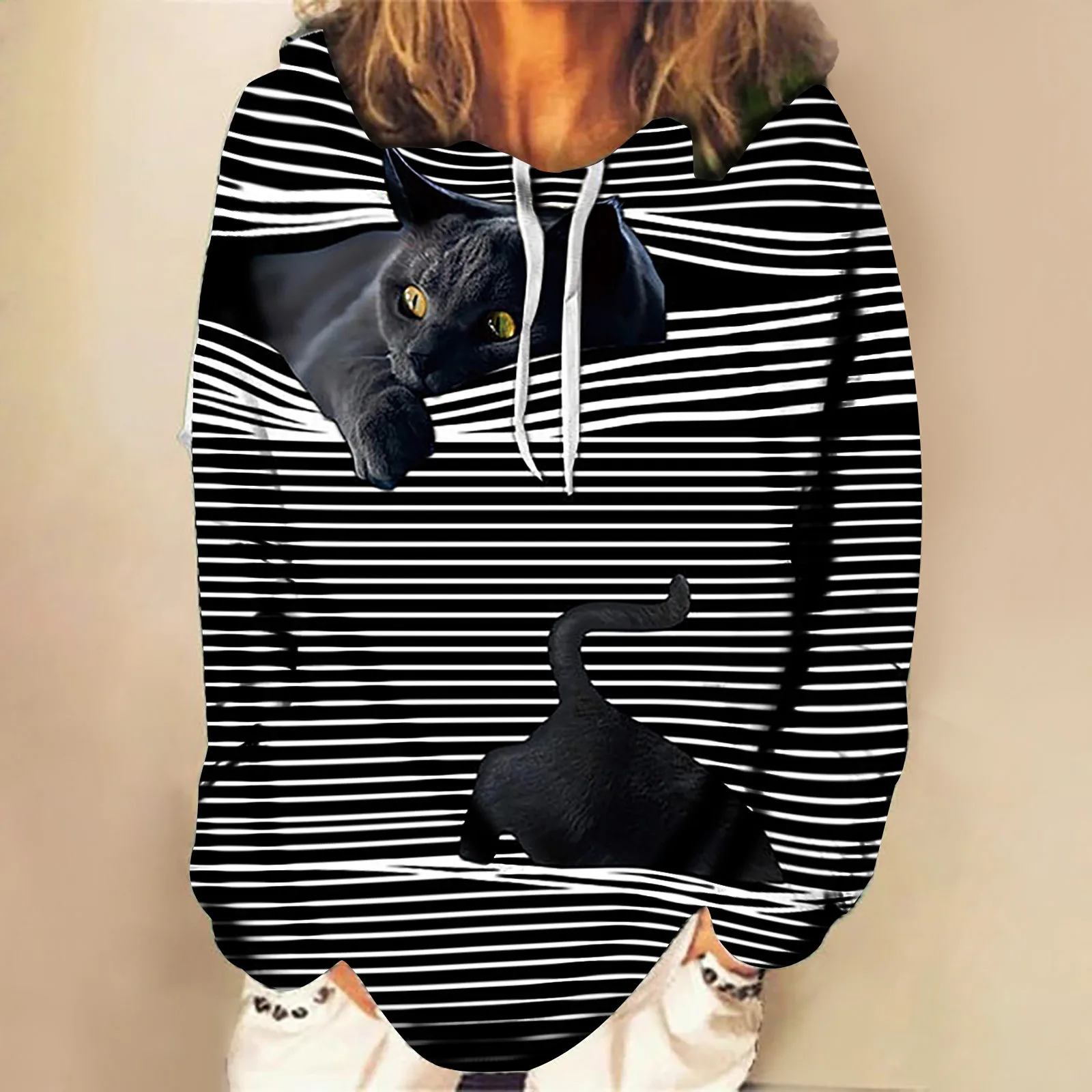 Sweatshirt Hoodie Tops Contrast Casual Women Solid Sleeve Long Cat Women's Blouse Sweatshirt Women Pullover Zipper Hoodies Women
Sweatshirt Hoodie Tops Contrast Casual Women Solid Sleeve Long Cat Women's Blouse Sweatshirt Women Pullover Zipper Hoodies Women