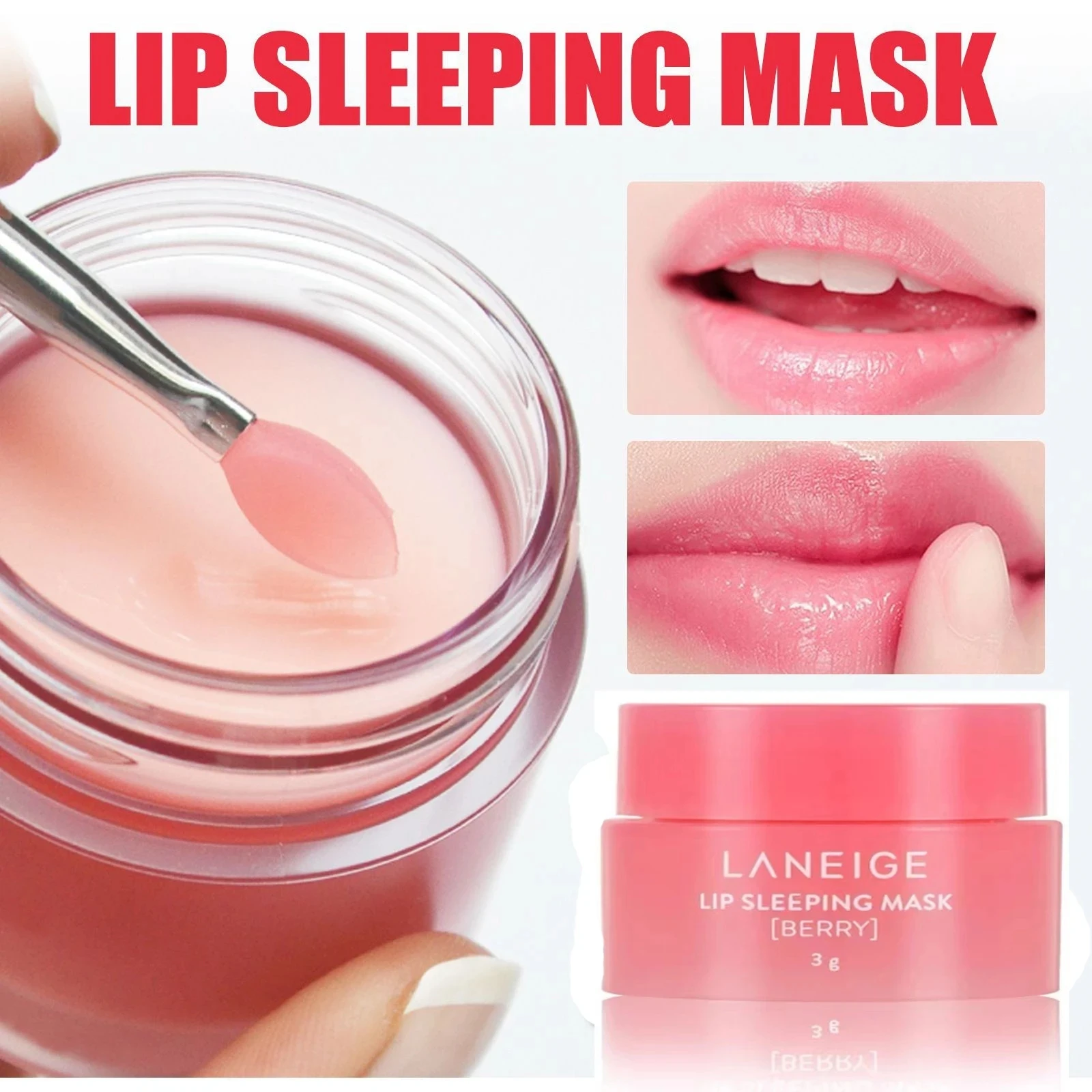 

3Pcs/5Pcs Korean Lip Mask Overnight Repair Moisturizing Lipstick Moisturizing Hydrating Strawberry Jelly Formal 3g LANEIGE Sale