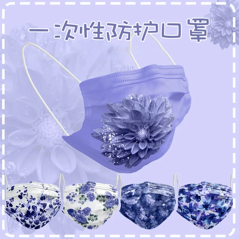 50-300pcs Purple Face Mask Adult Disposable Breathable Mask 3-layer Fashionable Protective Mask Mascarillas Floral Masks Masque
50-300pcs Purple Face Mask Adult Disposable Breathable Mask 3-layer Fashionable Protective Mask Mascarillas Floral Masks Masque