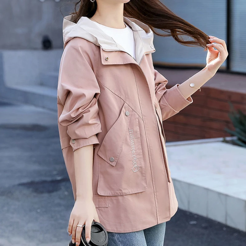 Women Long Sleeve Hooded Thin Basic Coats Jackets 2021 Autumn Fashion Female Windbreaker New Loose Pocket Jacket Casual Outwear
Women Long Sleeve Hooded Thin Basic Coats Jackets 2021 Autumn Fashion Female Windbreaker New Loose Pocket Jacket Casual Outwear