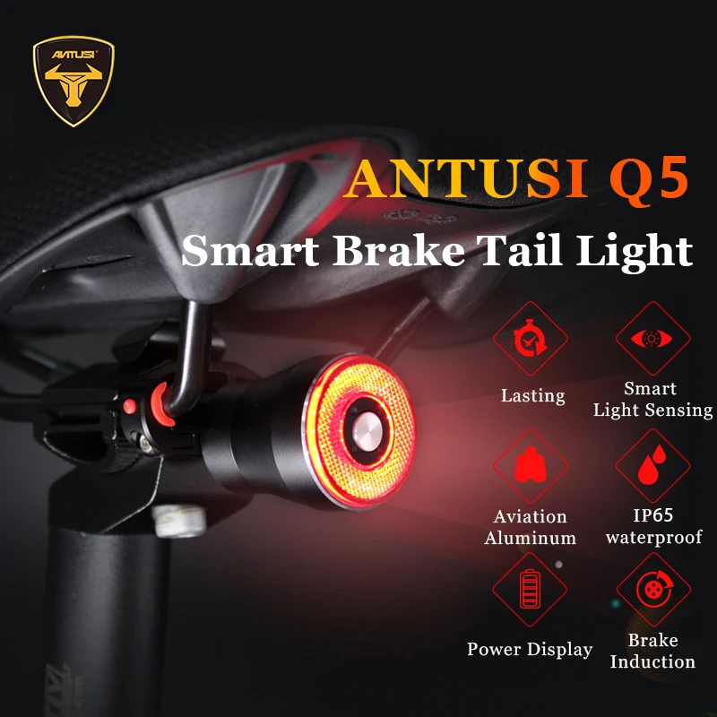 ANTUSI Bike Smart Auto Brake Signal Rear Light Lasting IP65 Waterproof LED Cycling Back Lamp Bicycle Taillight for MTB Road
ANTUSI Bike Smart Auto Brake Signal Rear Light Lasting IP65 Waterproof LED Cycling Back Lamp Bicycle Taillight for MTB Road