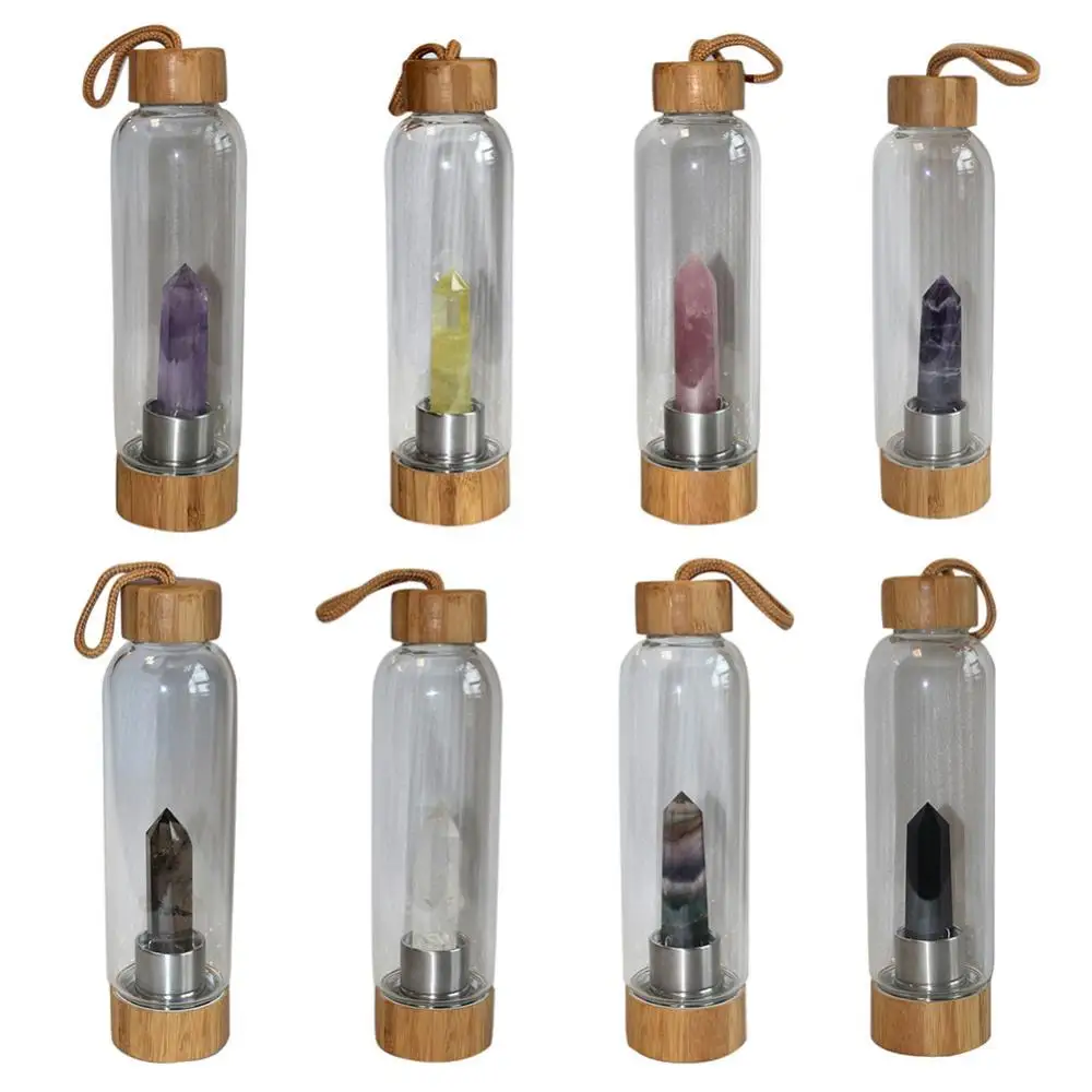 Natural Crystal Column Gemstone Energy Healing Glass Water Bottle Cup Drinkware
Natural Crystal Column Gemstone Energy Healing Glass Water Bottle Cup Drinkware