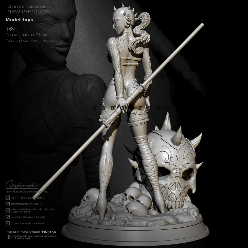 75mm 1/24 Resin model kits figure beauty colorless and self-assembled TD-3156
75mm 1/24 Resin model kits figure beauty colorless and self-assembled TD-3156