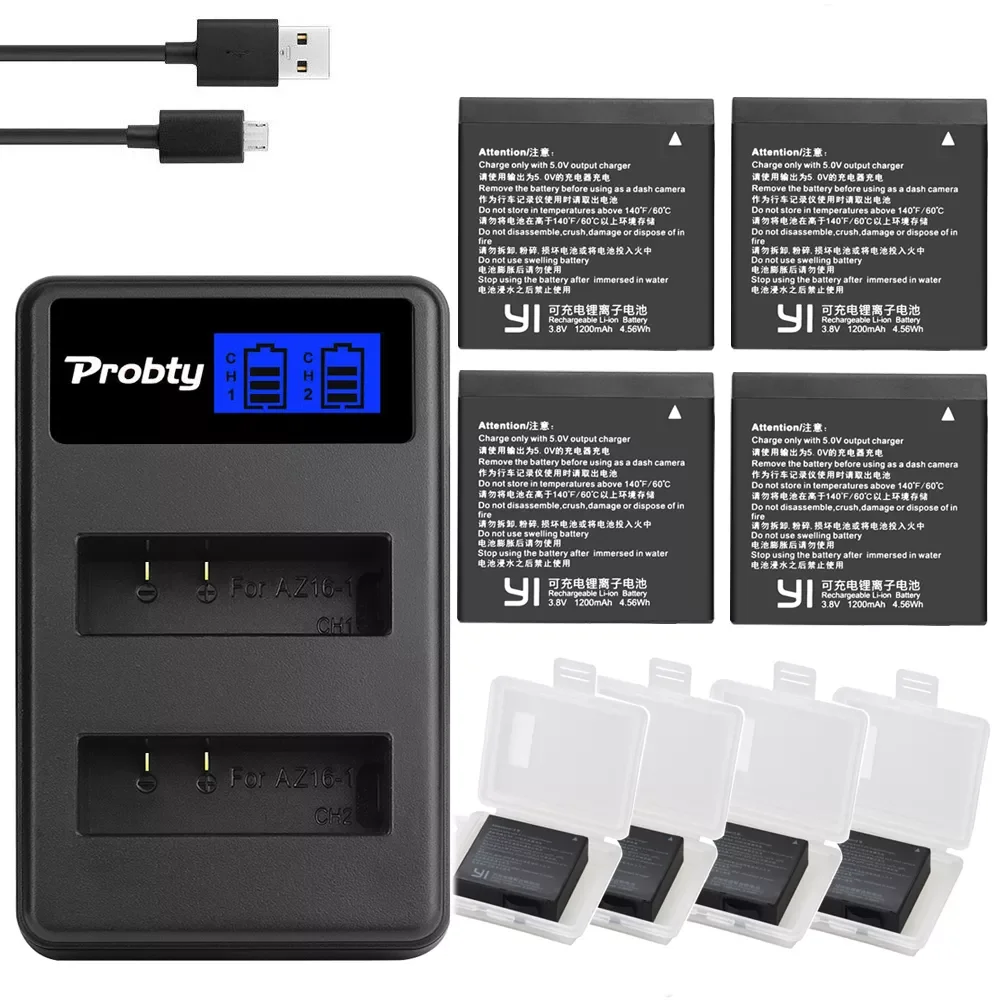 Original For Xiaomi Yi II yi 4k 4k+ Battery az16-1 az16-2 battery + LCD Charger for Xiaoyi Yi Lite YI 360 VR Action Camera
Original For Xiaomi Yi II yi 4k 4k+ Battery az16-1 az16-2 battery + LCD Charger for Xiaoyi Yi Lite YI 360 VR Action Camera