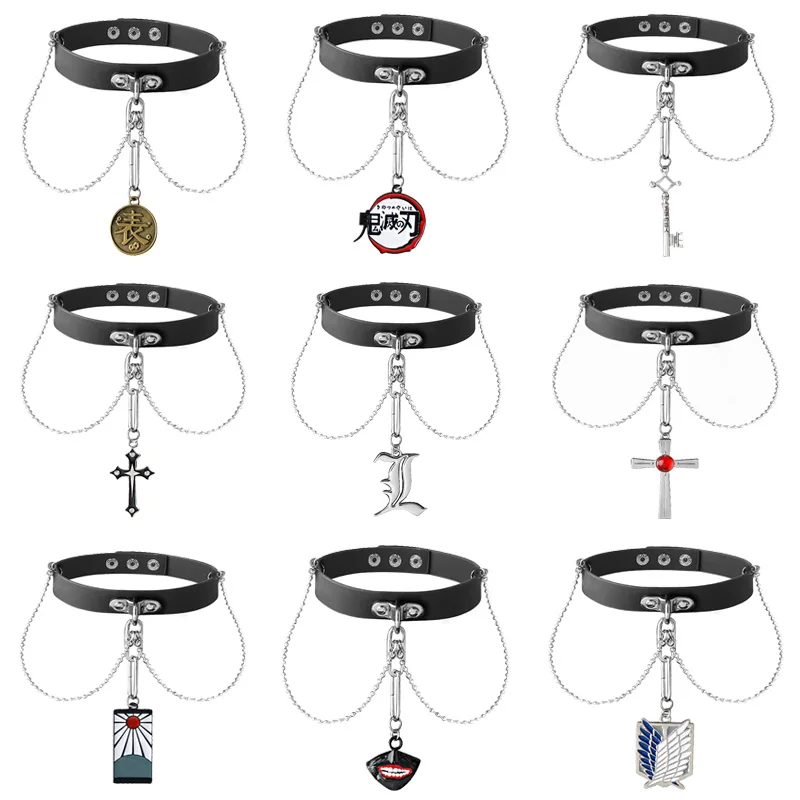 Woman Choker Jewelry Movie Vampire Theme Neck Wear Leather with Cross Link Chain Pendant Necklace Creative Cosplay Accessory
Woman Choker Jewelry Movie Vampire Theme Neck Wear Leather with Cross Link Chain Pendant Necklace Creative Cosplay Accessory