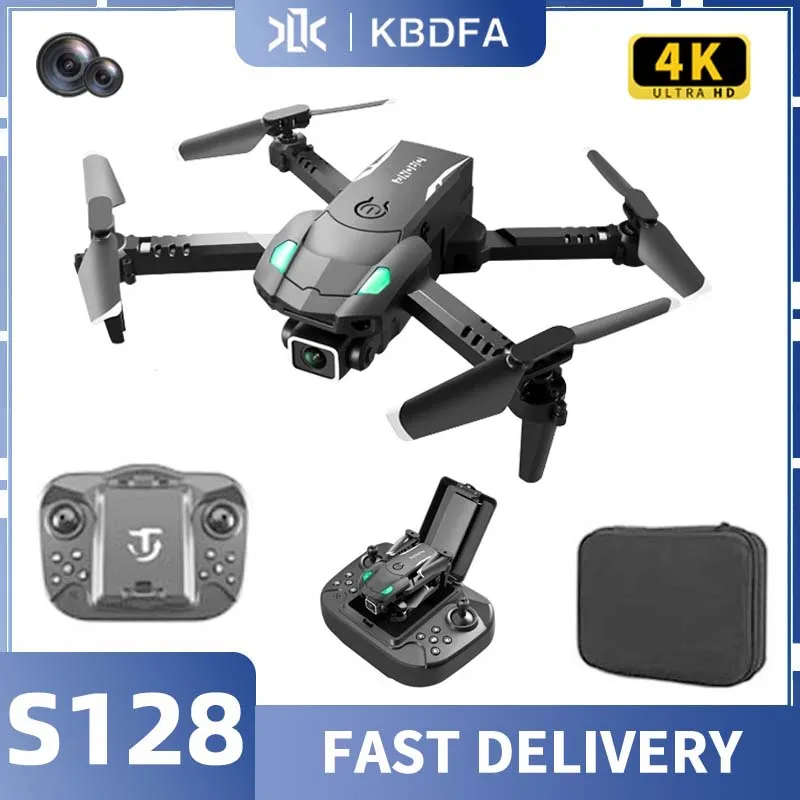 

KBDFA S128 Mini Drone 4K HD Camera RC Obstacle Avoidance Professional Foldable Quadcopter Helicopter WIFI FPV Kid Dron Toys Gift