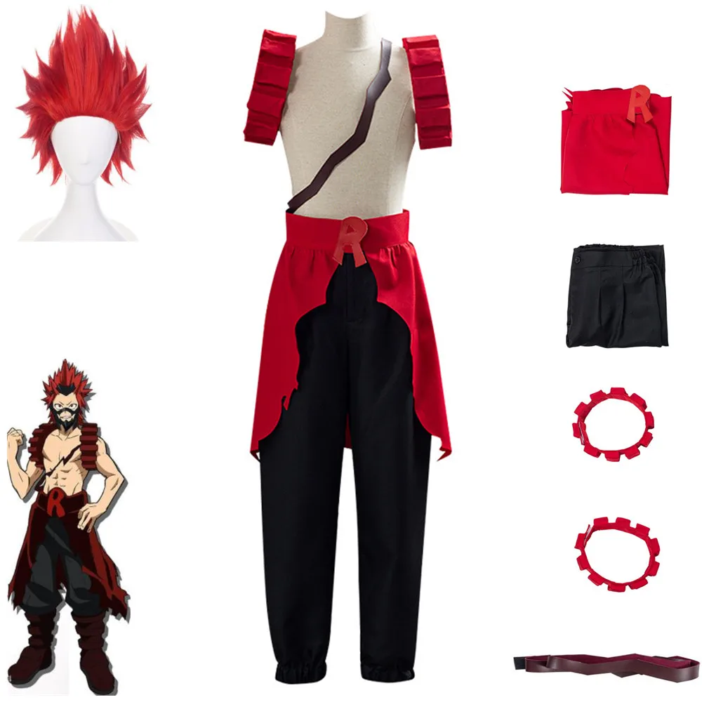Костюм для косплея героев аниме Kirishima eijmy Hero академия, красный парик, аксессуары для борьбы, униформа для взрослых, костюм на карнавал, Хэллоуин
Костюм для косплея героев аниме Kirishima eijmy Hero академия, красный парик, аксессуары для борьбы, униформа для взрослых, костюм на карнавал, Хэллоуин