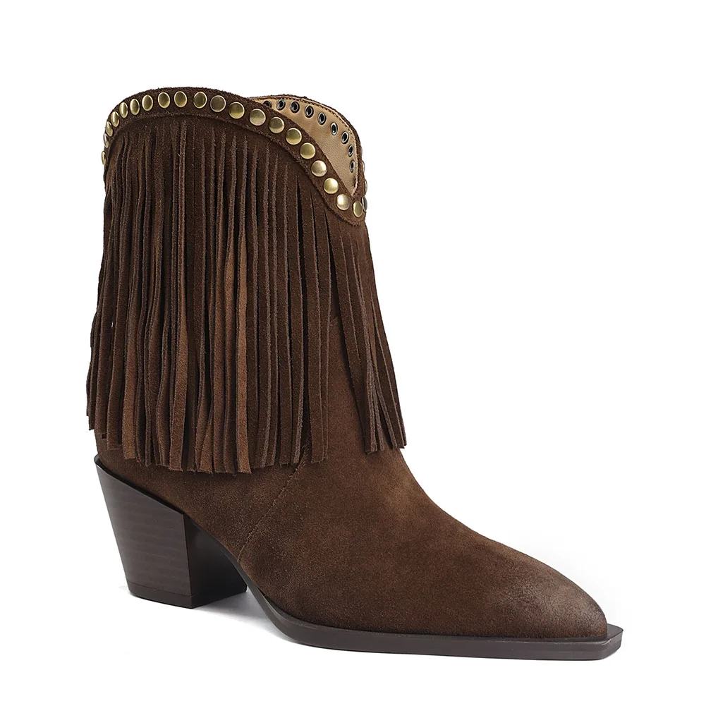 2022 Cow Suede Leather Vintage Fringes Women's Cowboy Boots Shoes Classic Retro Tassels Western Cowgirl Boot Footwear
2022 Cow Suede Leather Vintage Fringes Women's Cowboy Boots Shoes Classic Retro Tassels Western Cowgirl Boot Footwear