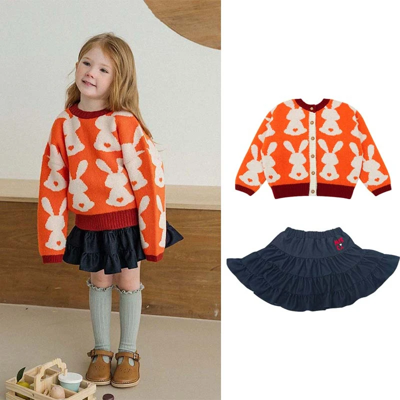 Трикотажная куртка для девочек 23 AW PS, новый вязаный свитер из чистого хлопка для девочек, детские повседневные топы, детская одежда 
Трикотажная куртка для девочек 23 AW PS, новый вязаный свитер из чистого хлопка для девочек, детские повседневные топы, детская одежда