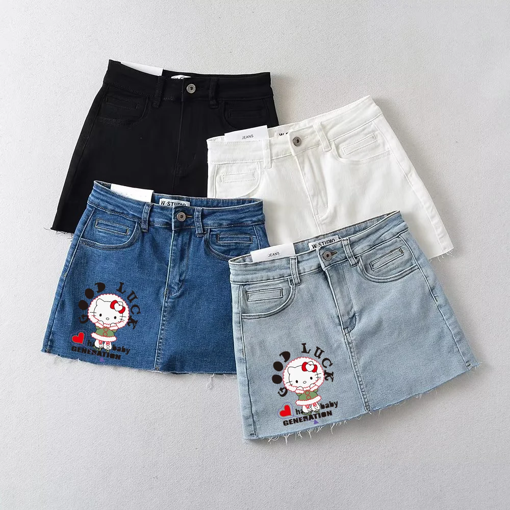 HelloKitty Sanrio Women Denim Short Skirts Summer Sexy Tight Hip Wrap Skirt Woman Cartoon Slim Fit Y2K Anime Printed Short Skirt
HelloKitty Sanrio Women Denim Short Skirts Summer Sexy Tight Hip Wrap Skirt Woman Cartoon Slim Fit Y2K Anime Printed Short Skirt