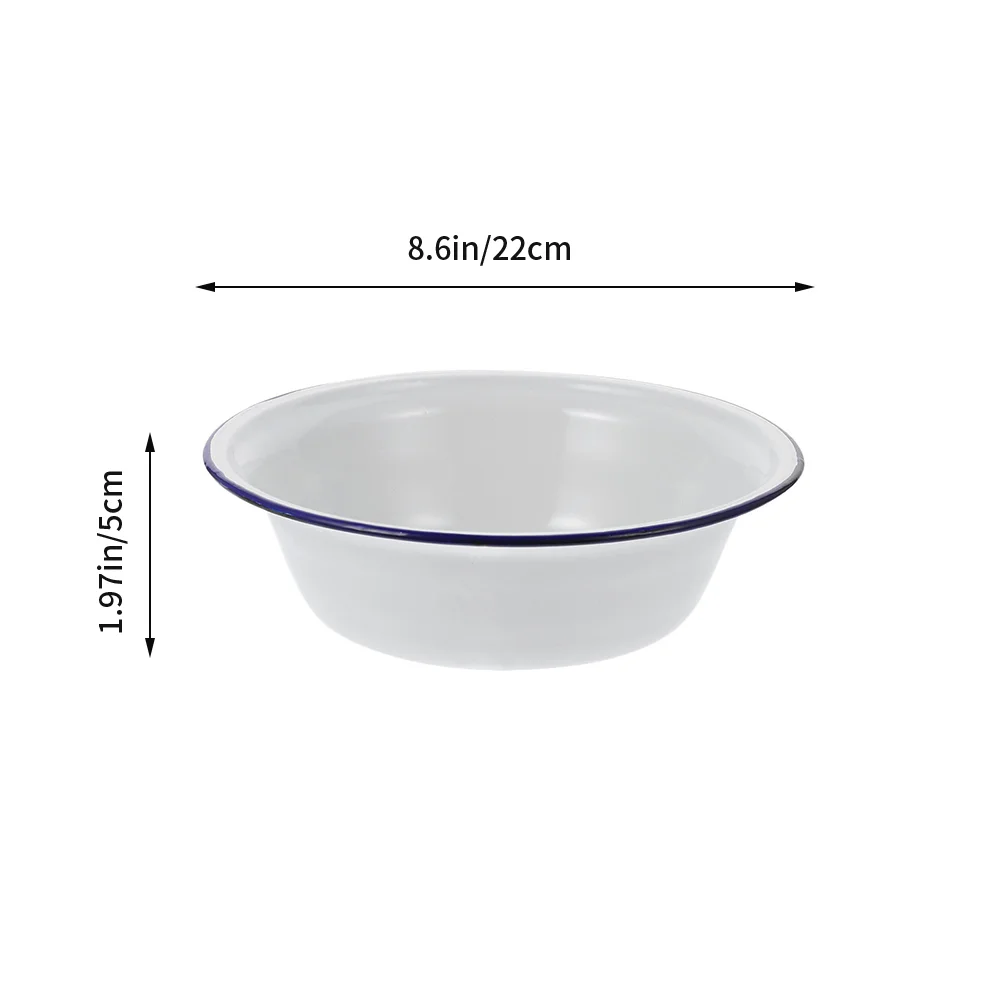 Enamel Bowl Storage Plate Kitchen Gadget Vintage Basin Retro Enameled White Food Container
Enamel Bowl Storage Plate Kitchen Gadget Vintage Basin Retro Enameled White Food Container