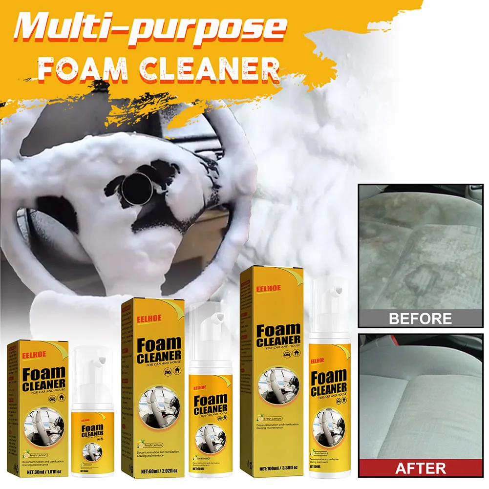 30ml/60ml/100ml Cleaning Foam Multi-purpose Multifunctional Cleaning Tools Anti-aging Panel Seat Leather Cleaner for Car Kitchen
30ml/60ml/100ml Cleaning Foam Multi-purpose Multifunctional Cleaning Tools Anti-aging Panel Seat Leather Cleaner for Car Kitchen