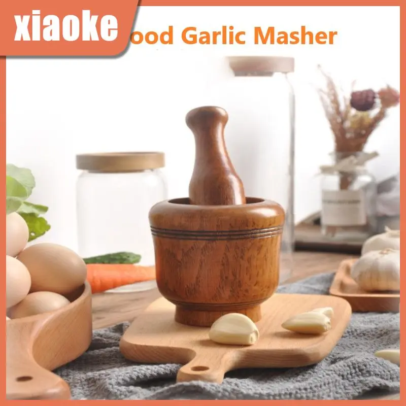 

Garlic Masher Household Garlic Masher Kitchen Wooden Garlic Masher Garlic Masher Garlic Masher Mashed Medicine Tank Grinding