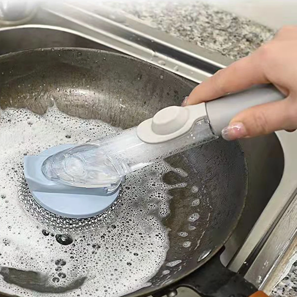 Щетка для мытья посуды 2 в 1, с длинной ручкой 
Щетка для мытья посуды 2 в 1, с длинной ручкой