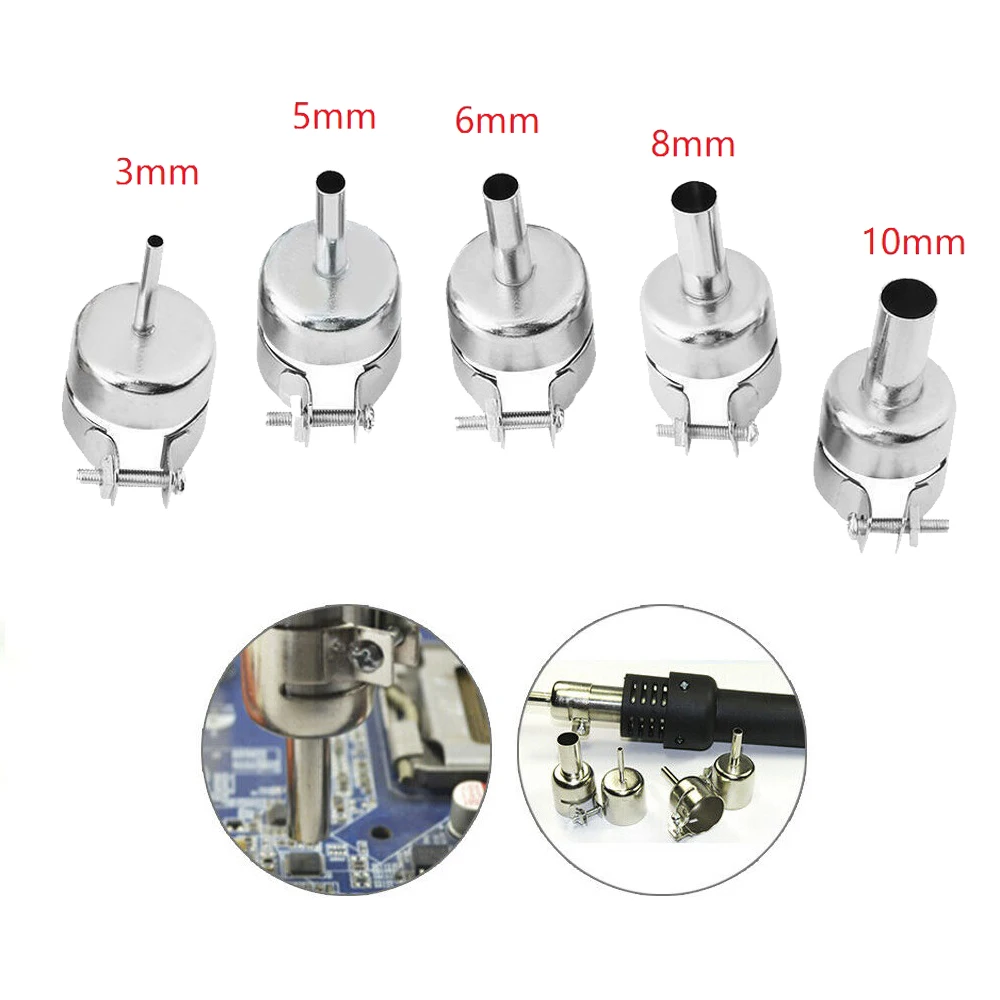 5pcs Universal Nozzles For 850 852D 898 Soldering Station Hot Air Welding Nozzle Air Gun Stations Nozzle Welding Accessories
5pcs Universal Nozzles For 850 852D 898 Soldering Station Hot Air Welding Nozzle Air Gun Stations Nozzle Welding Accessories