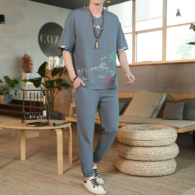 (Shirt+trousers) 2023 Summer Men Fashion Classic Shirts Men's Casual Fashion short slevee Shirt Men's Set full size M-5XL
(Shirt+trousers) 2023 Summer Men Fashion Classic Shirts Men's Casual Fashion short slevee Shirt Men's Set full size M-5XL
