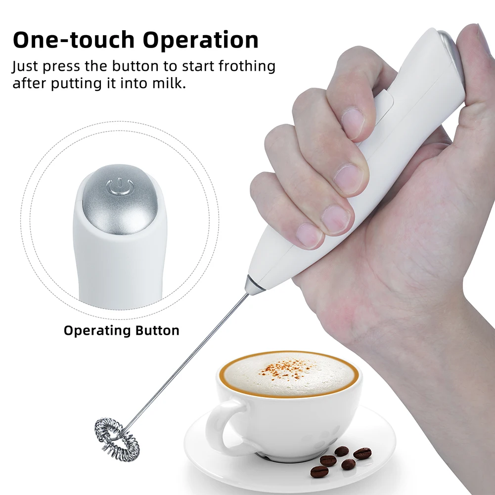 Electric Milk Frother Handheld Milk Foamer Battery Operated Whisk Blender Wireless Coffee Mixer Egg Beater Cooking Accessories
Electric Milk Frother Handheld Milk Foamer Battery Operated Whisk Blender Wireless Coffee Mixer Egg Beater Cooking Accessories