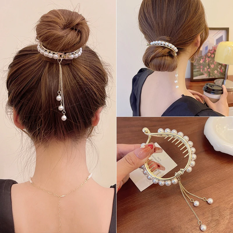 New Light Luxury Rhinestone Pearl Hairpin Ponytail Buckle Hairpin Temperament Pill Head Coiffure Hair Fashion Accessories
New Light Luxury Rhinestone Pearl Hairpin Ponytail Buckle Hairpin Temperament Pill Head Coiffure Hair Fashion Accessories