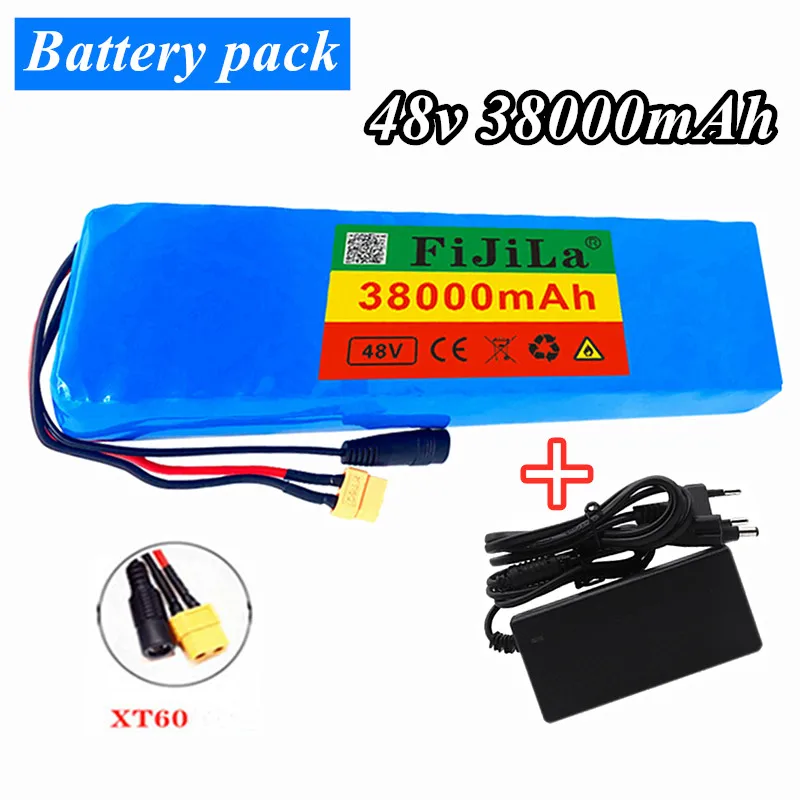 48V 38ah 13s2p 18650 Battery 1000W High Power Battery 38000mah EBike Electric Bicycle BMS Battery Device and XT60 Charger Set
48V 38ah 13s2p 18650 Battery 1000W High Power Battery 38000mah EBike Electric Bicycle BMS Battery Device and XT60 Charger Set