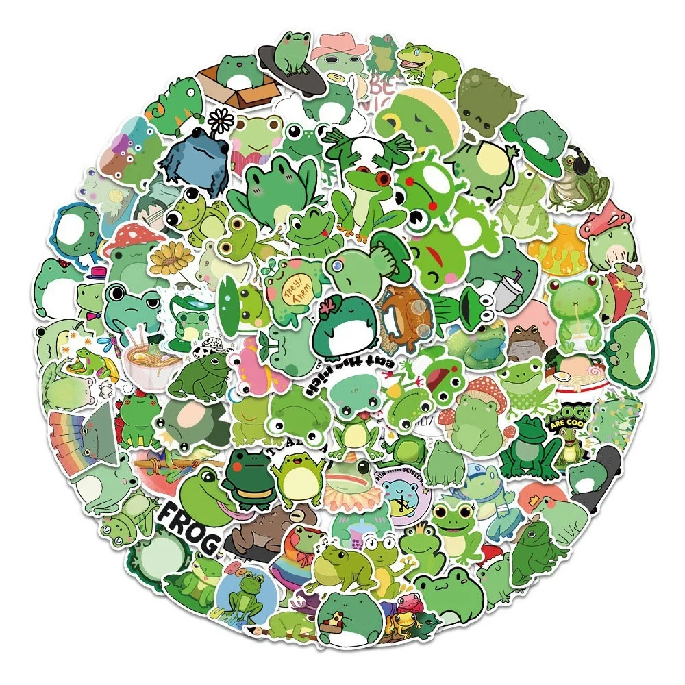 10/30/50PCS Frog Cartoon Graffiti Waterproof DIY Sticker Personalized Decoration Movable Trend Helmet Water Cup Guitar Wholesale
10/30/50PCS Frog Cartoon Graffiti Waterproof DIY Sticker Personalized Decoration Movable Trend Helmet Water Cup Guitar Wholesale