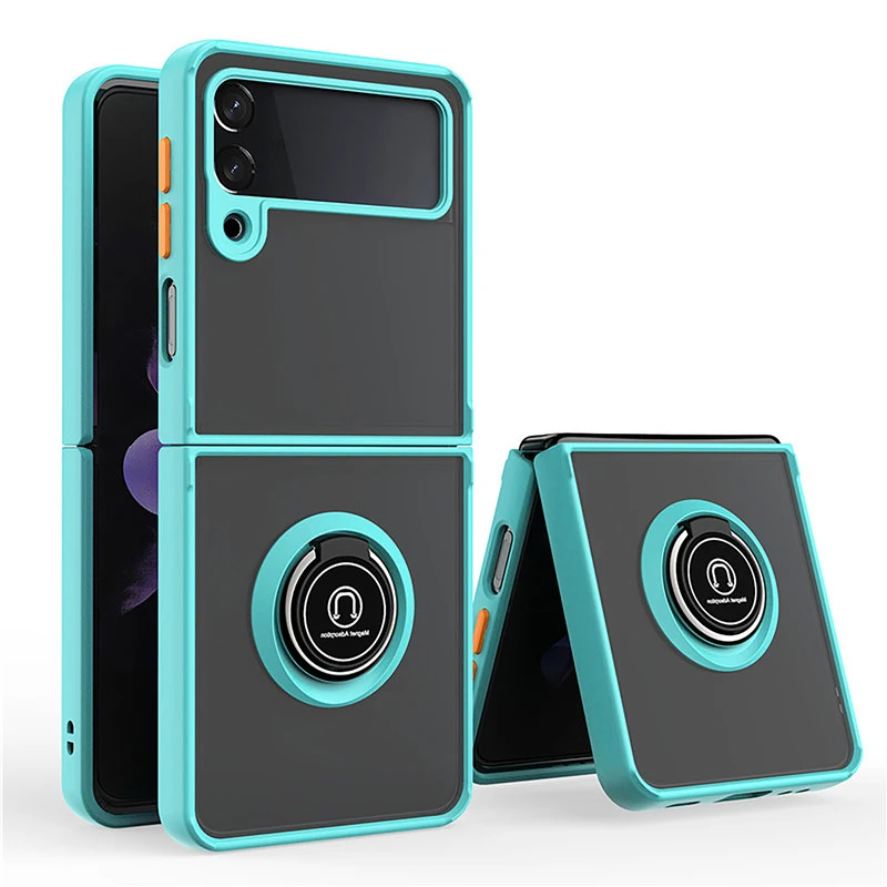 Armor Hybrid Magnetic Ring Holder Phone Case For Samsung Z Flip 3 Matte Translucent Bumper Bumper Cover For Galaxy Z flip 3
Armor Hybrid Magnetic Ring Holder Phone Case For Samsung Z Flip 3 Matte Translucent Bumper Bumper Cover For Galaxy Z flip 3