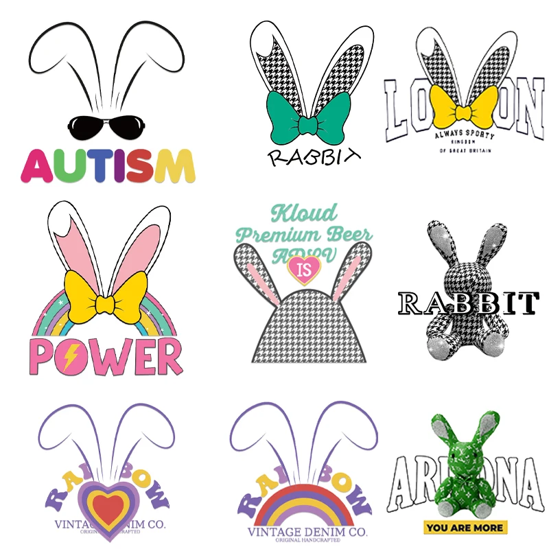 Cartoon Animals Iron on Patches Heat Transfer Designs Clothing Thermoadhesive Patches Cute Rabbit Diy Anime Patches Sticker
Cartoon Animals Iron on Patches Heat Transfer Designs Clothing Thermoadhesive Patches Cute Rabbit Diy Anime Patches Sticker