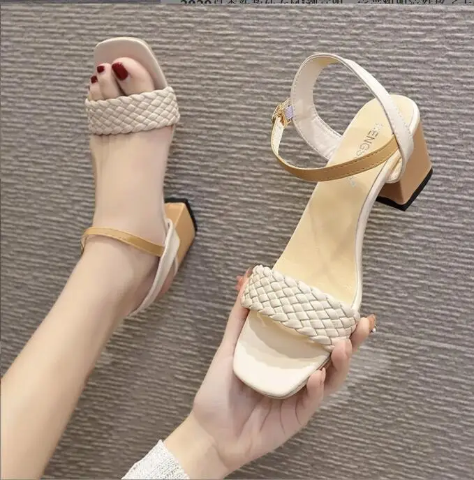 Women Sandals Female Square High Heels PU Leather Sandals Open Toe Lady New Summer Shoes Solid Soft Comfort Buckle Strap Sandals
Women Sandals Female Square High Heels PU Leather Sandals Open Toe Lady New Summer Shoes Solid Soft Comfort Buckle Strap Sandals