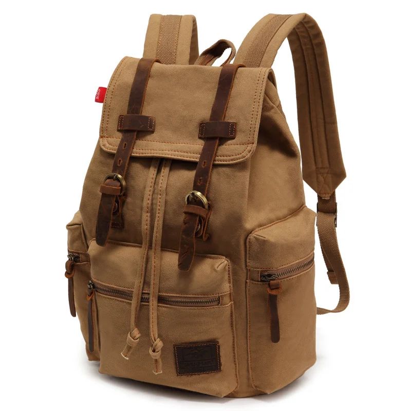 New 17 inch men's backpack vintage canvas backpack school bag men's travel bags large capacity travel laptop backpack bag
New 17 inch men's backpack vintage canvas backpack school bag men's travel bags large capacity travel laptop backpack bag