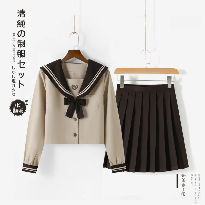 Japanese Orthodox Jk Uniform Genuine Sailor Suit College Style Long-sleeved Jk Pleated Skirt Suit Japanese School Uniform
Japanese Orthodox Jk Uniform Genuine Sailor Suit College Style Long-sleeved Jk Pleated Skirt Suit Japanese School Uniform