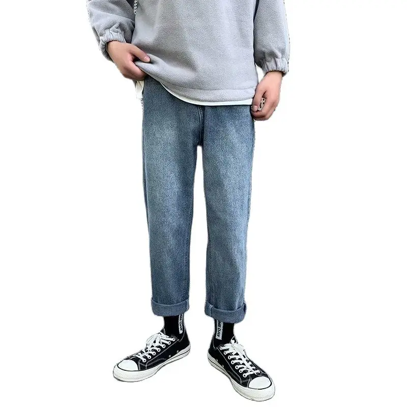 Spring Autumn 2022 Ankle Length Denim Jeans Male Students Loose Casual Trend Wild Straight Daddy Harem Pants 
Spring Autumn 2022 Ankle Length Denim Jeans Male Students Loose Casual Trend Wild Straight Daddy Harem Pants