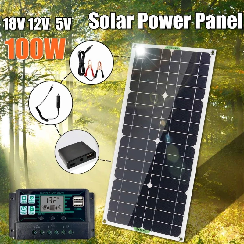 100W 18V Mono Flexible Solar Panel with 10A/20A/30A Solar Controller , Car RV Boat Battery Charger Waterproof
100W 18V Mono Flexible Solar Panel with 10A/20A/30A Solar Controller , Car RV Boat Battery Charger Waterproof